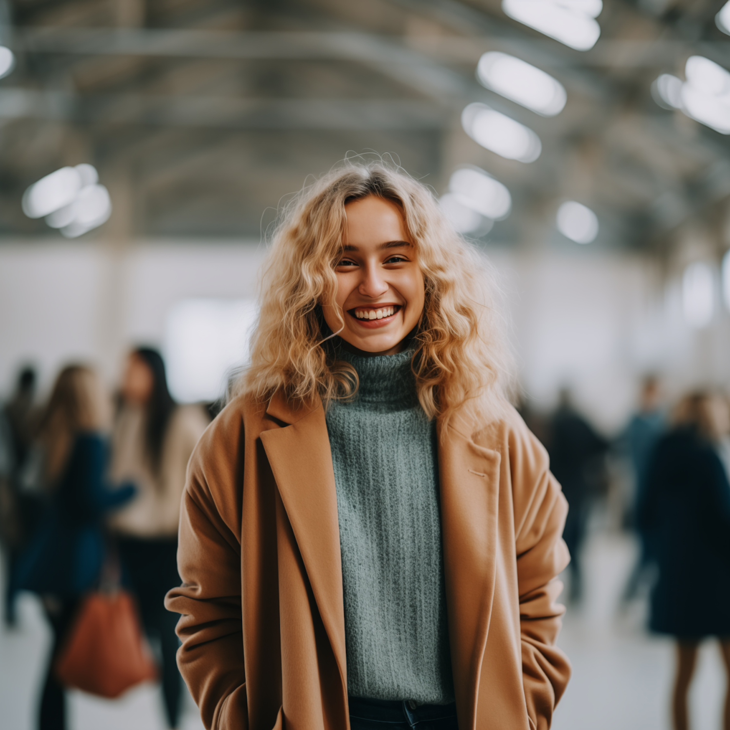 Warmly Confident Woman in Cozy Winter Fashion