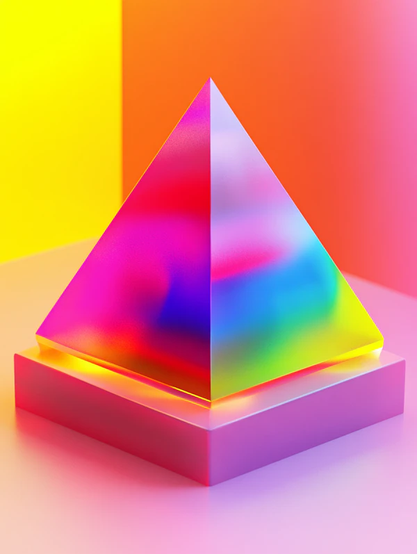 Iridescent Pyramid Art