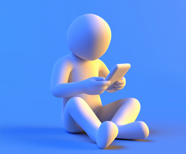 Minimalistic Humanoid with Smartphone