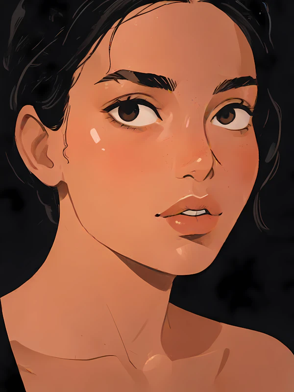Close-up Illustration of Human Subject
