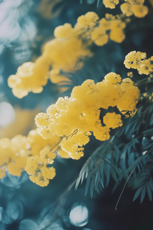 Bright Yellow Mimosa