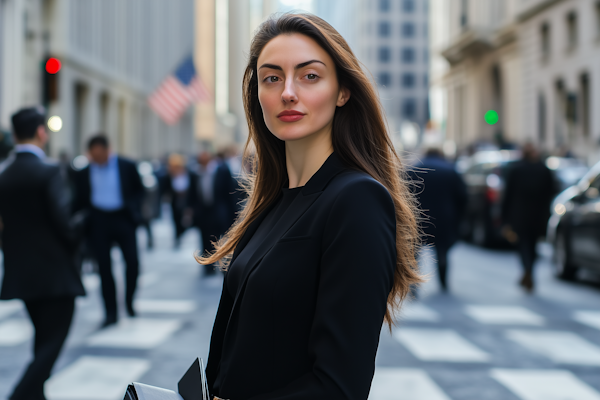 Confident Woman in Urban Setting