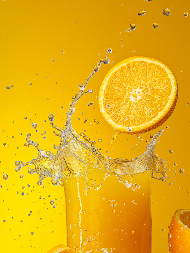 Frozen Motion Orange Juice Splash