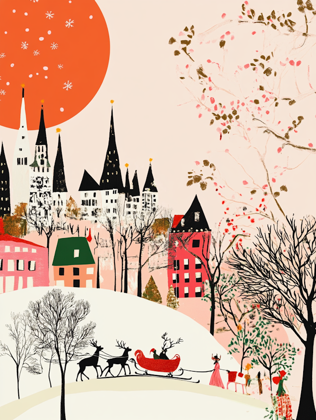 Whimsical Winter Scene