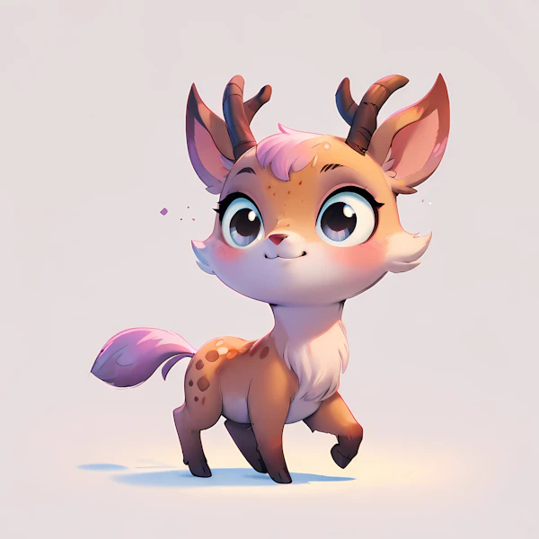 Charming Cartoon Deer