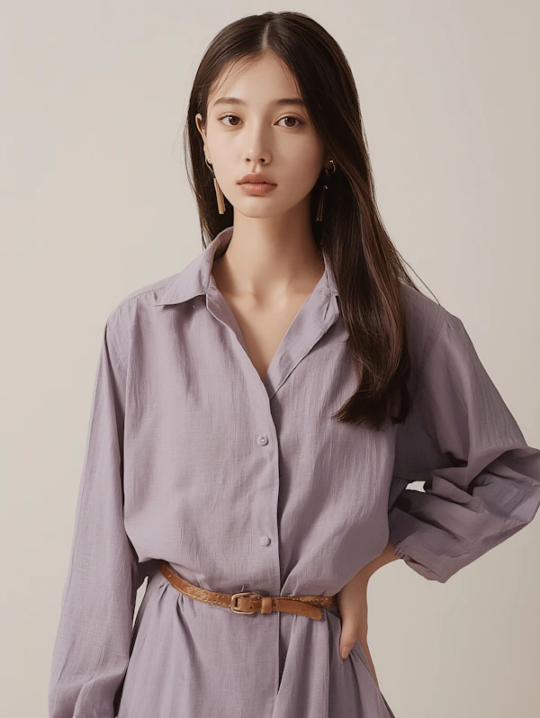 Woman in Lavender Dress