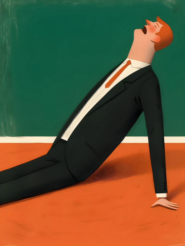 Stylized Reclining Man