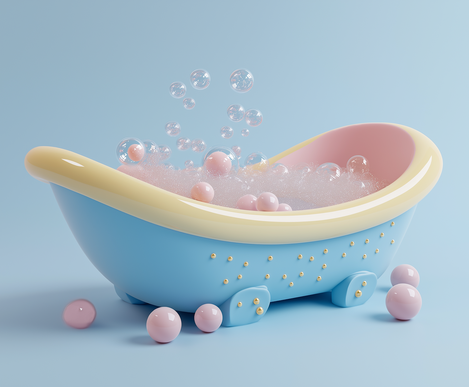 Whimsical Bathtub Scene