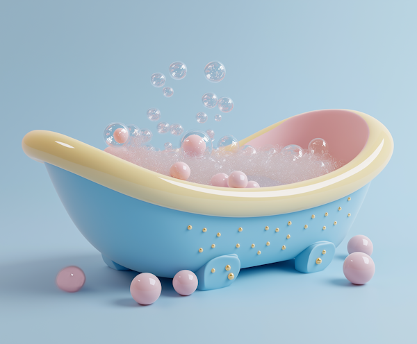 Whimsical Bathtub Scene