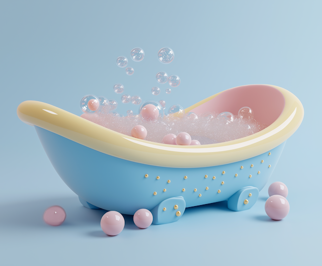 Whimsical Bathtub Scene