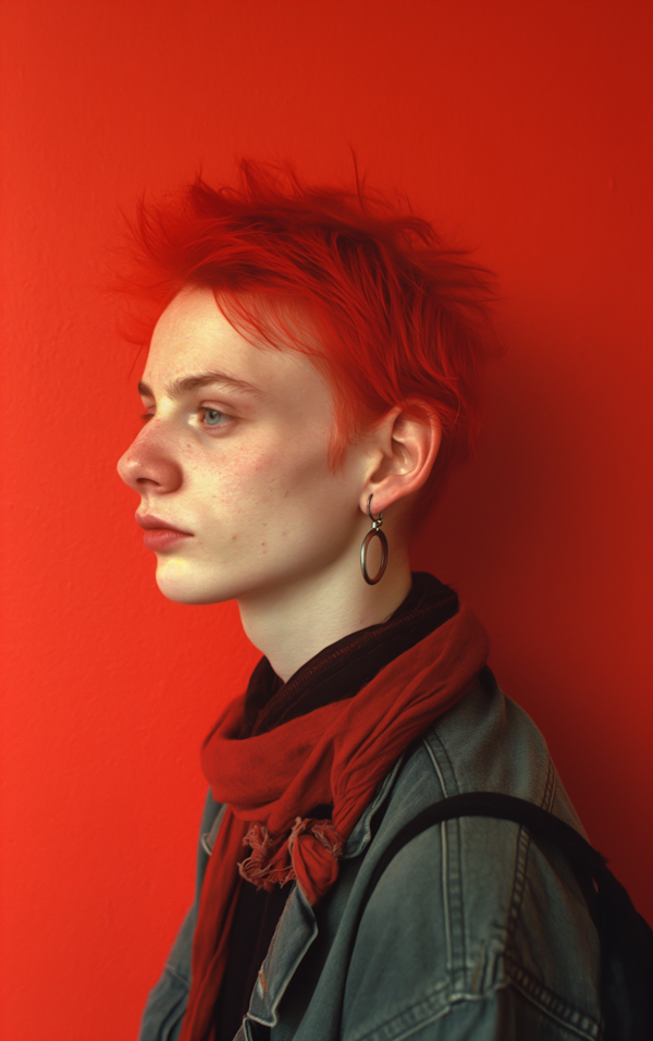 Serene Redhead in Contemplative Profile