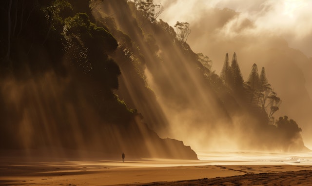 Serene Beach at Sunrise