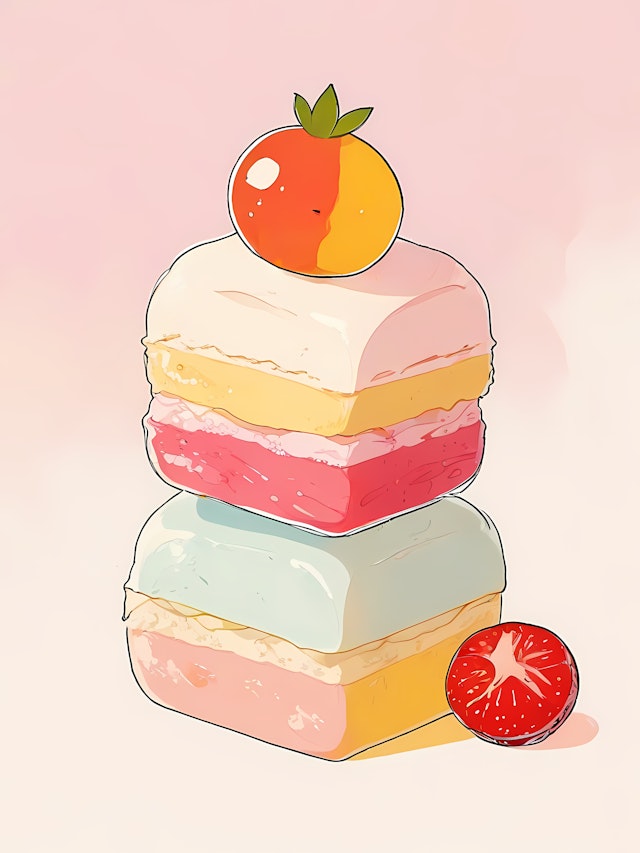 Colorful Dessert Stack