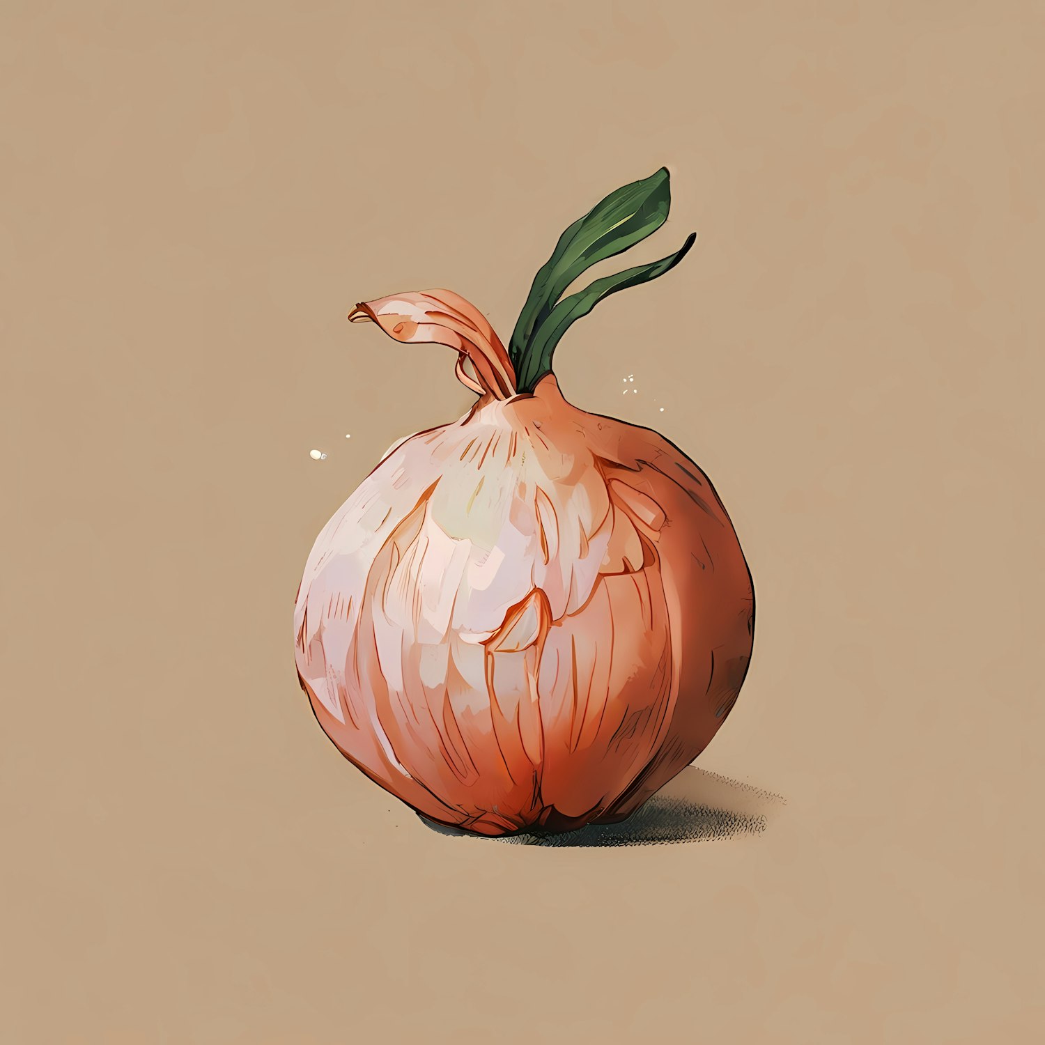 Artistic Onion Illustration