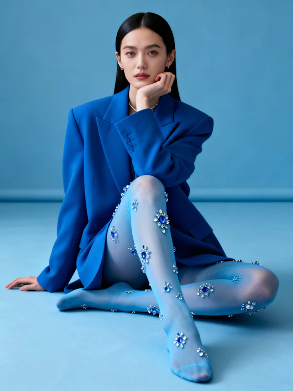 Elegant Blue Portrait