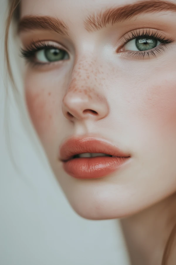 Freckled Woman Portrait