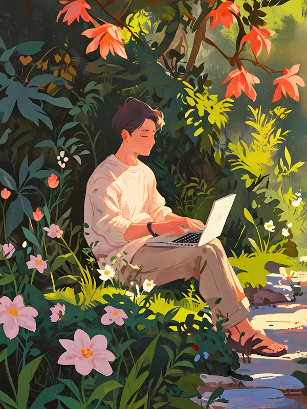 Botanical Serenity Scene