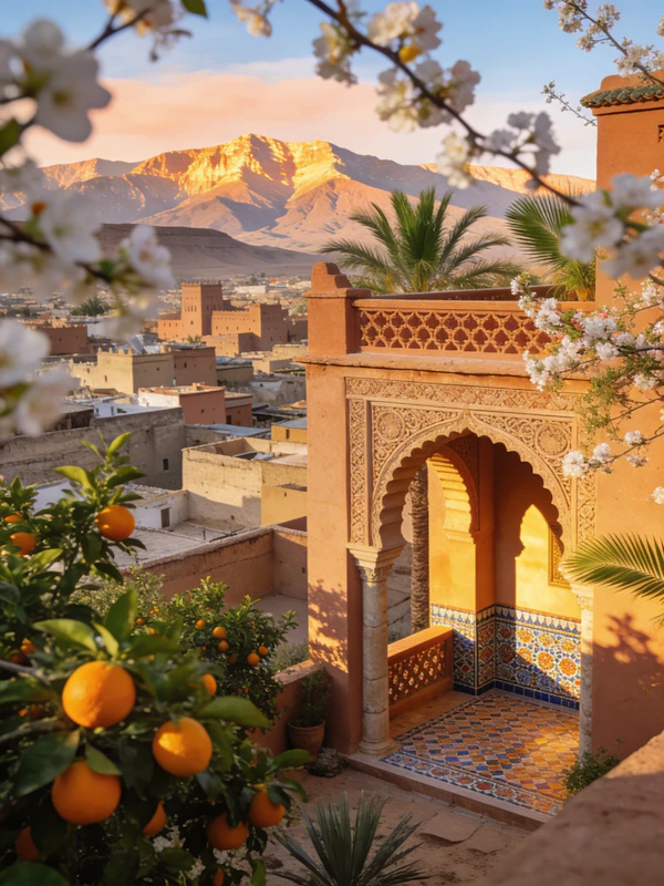 Moroccan Courtyard Scene