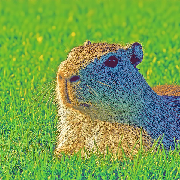 Stylized Capybara Art