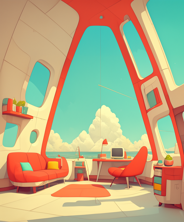 Retro-Futuristic Interior