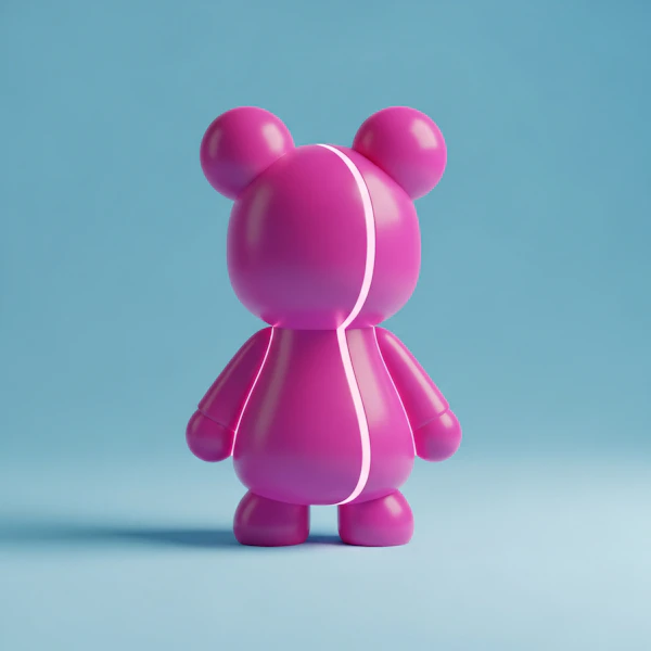 Glossy Pink Bear Toy