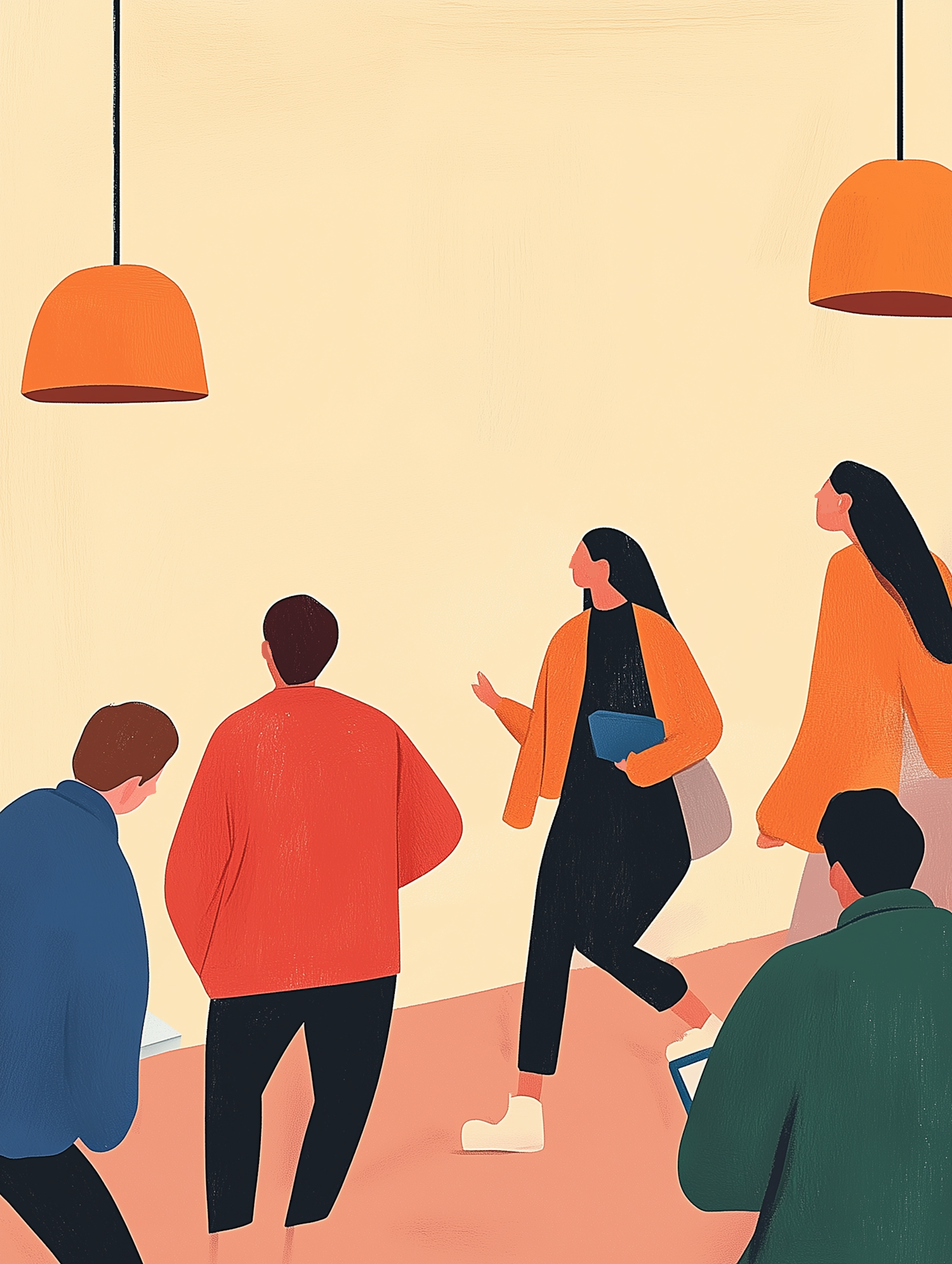 Stylized Social Interaction Illustration