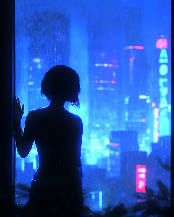 Neon City Silhouette