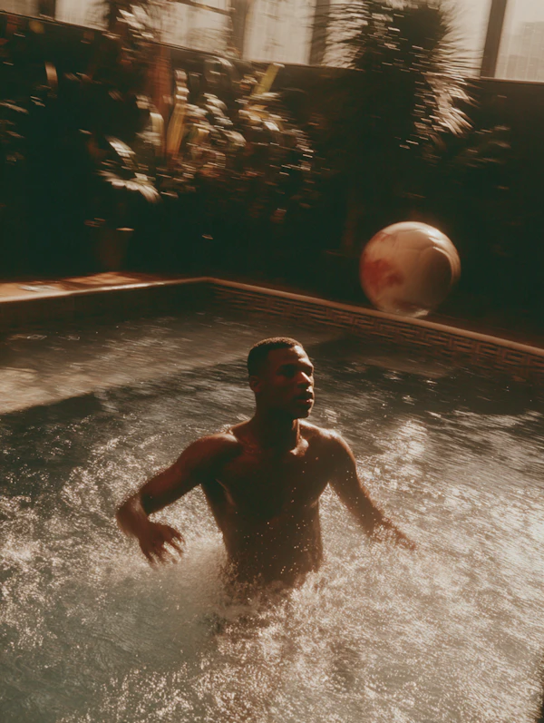 Man Playing in Pool