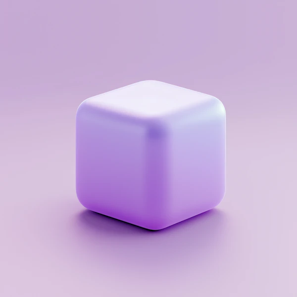 Glossy Purple Cube