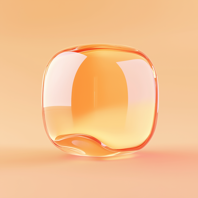 Glossy Orange Cube