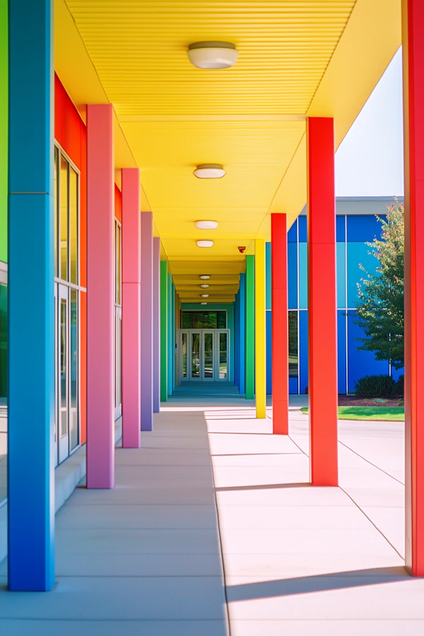 Vibrant Colorful Corridor