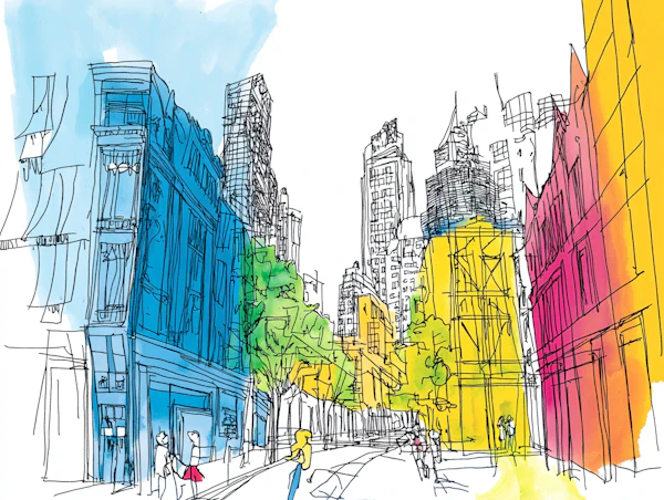 Artistic City Street