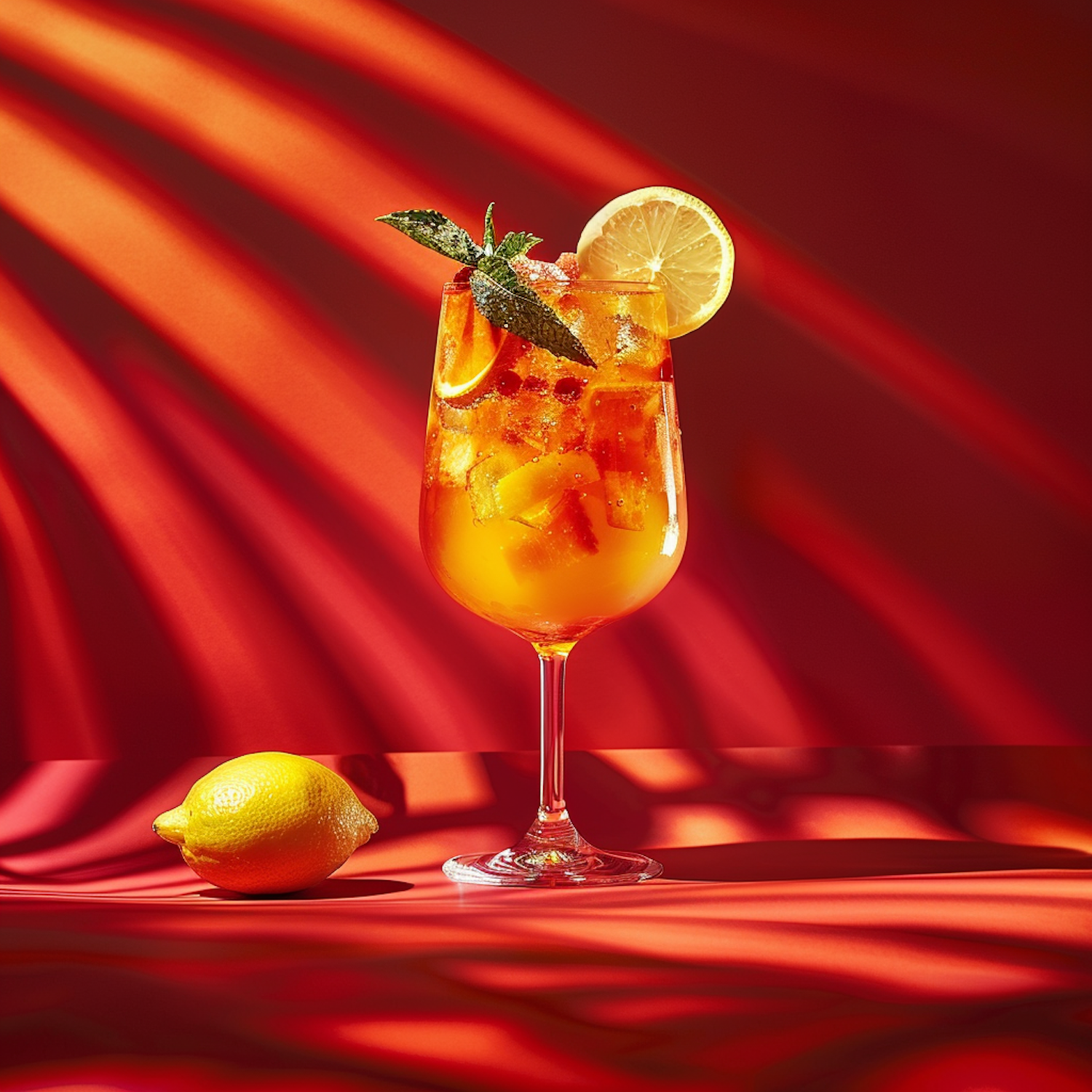 Vibrant Citrus Cocktail Still Life