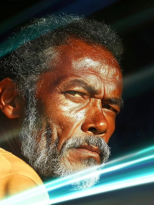 Contemplative Older Man Portrait