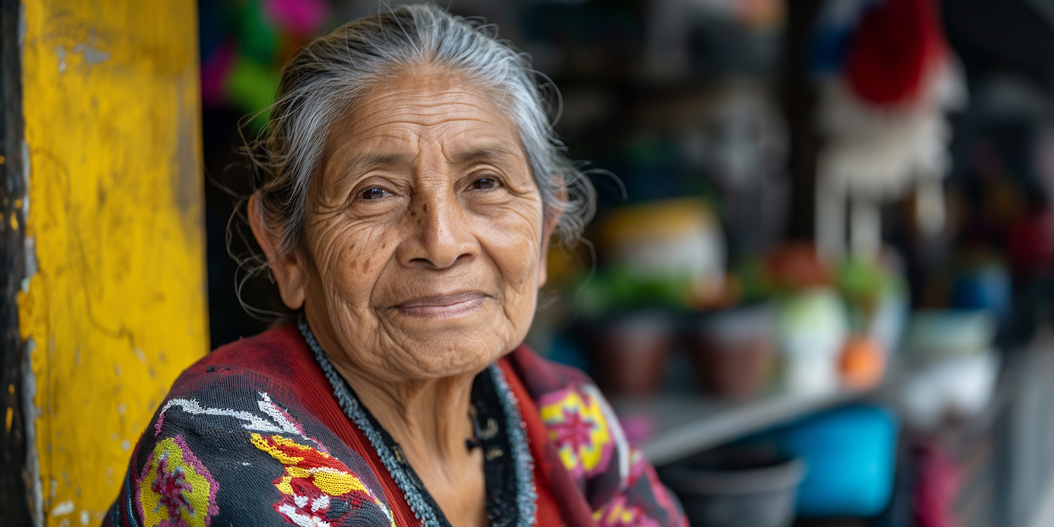 Elderly Woman in Traditional Dress