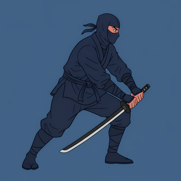 Dynamic Ninja Pose