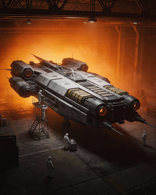 Futuristic Spacecraft Hangar
