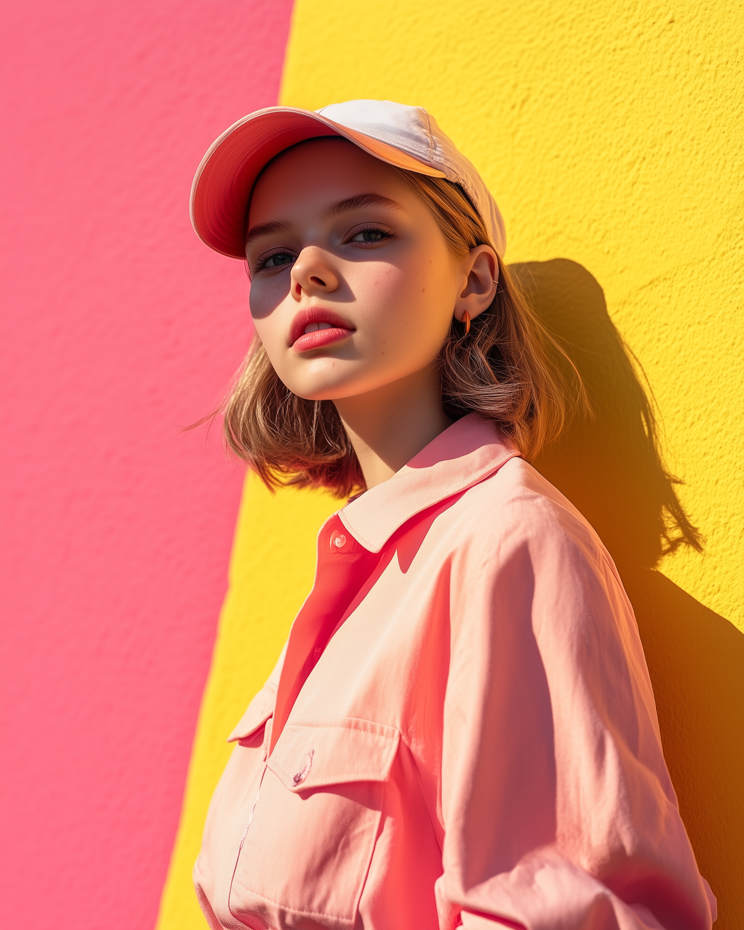 Young Woman Against Vibrant Background