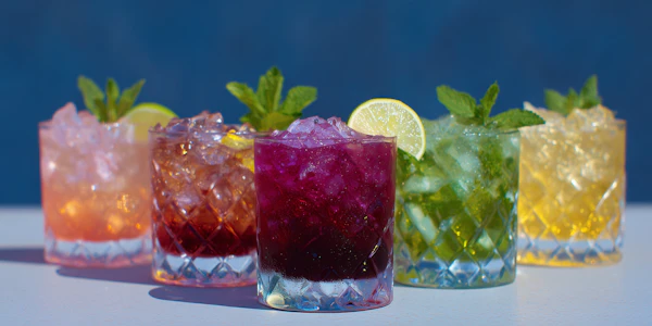 Colorful Cocktails Display