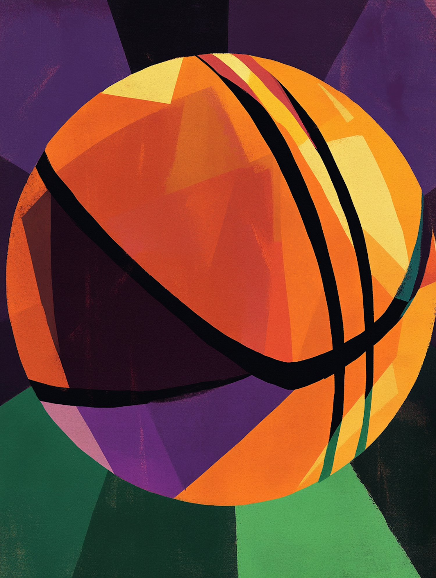 Stylized Basketball Art