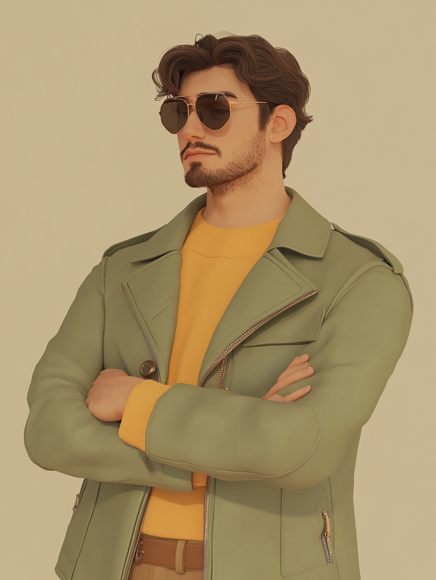 Stylish Bearded Man