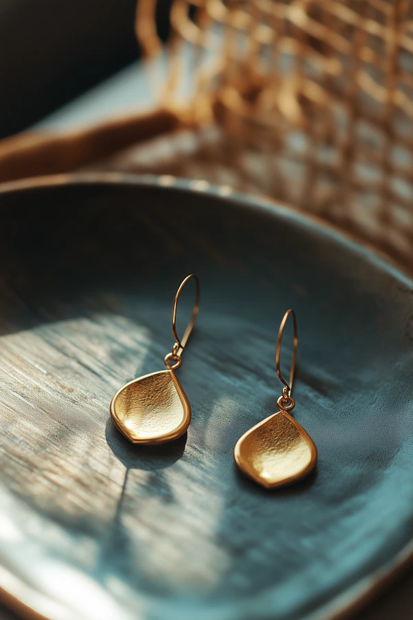 Gold Teardrop Earrings