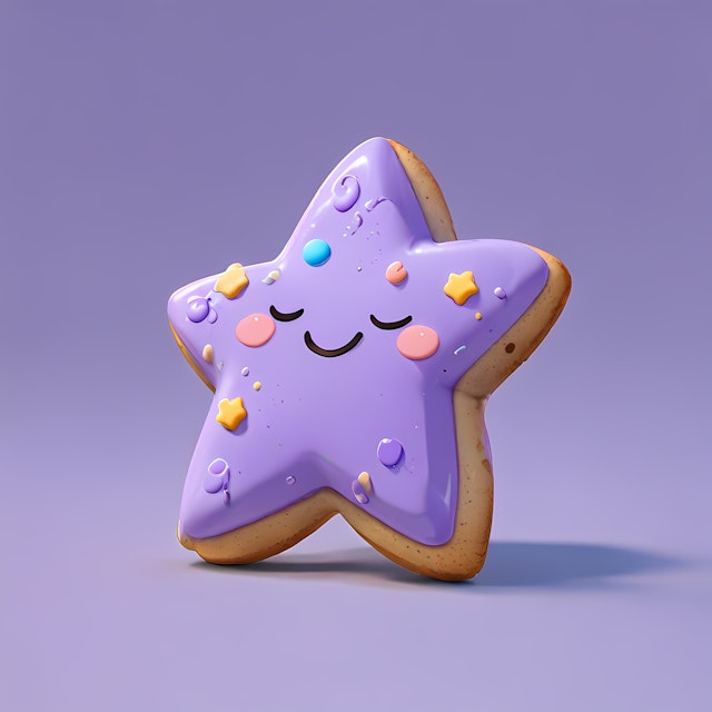 Whimsical Star Cookie