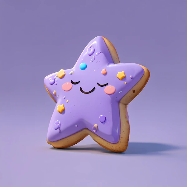 Whimsical Star Cookie