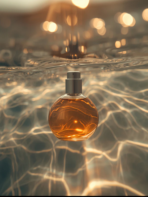 Perfume Bottle in Water