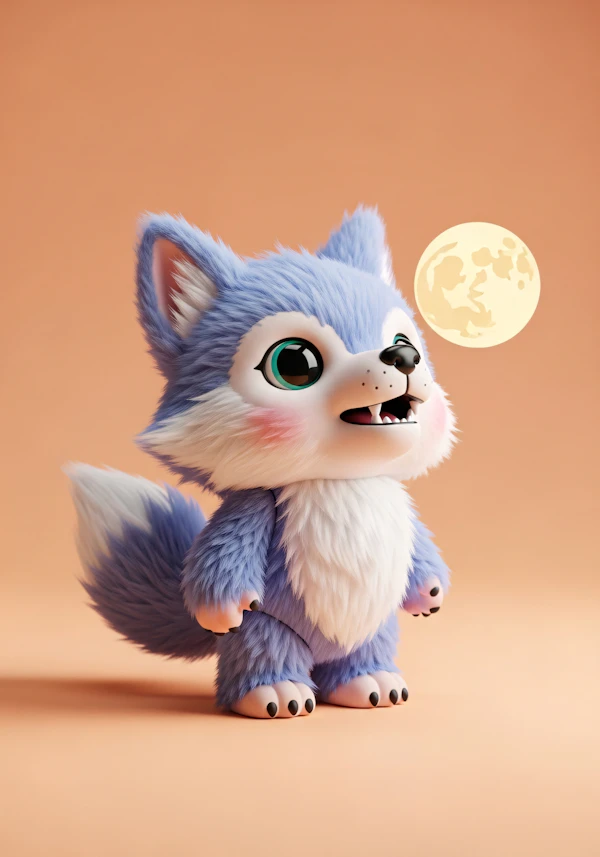 Whimsical Wolf Character