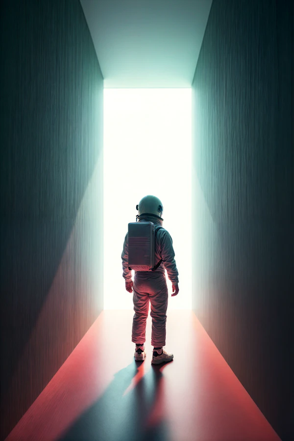 Astronaut in Corridor