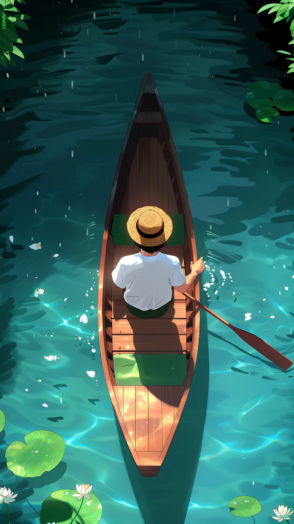 Tranquil Rowing Scene