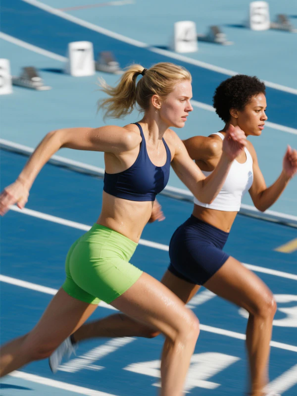 Athletes Sprinting