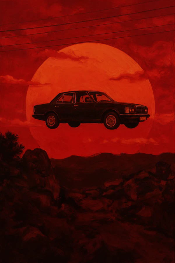 Floating Vintage Car